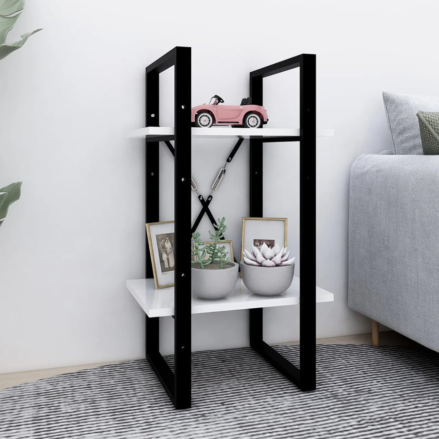 Boekenkast Met 2 Schappen Wit 40 x 30 x 70 cm Bewerkt hout