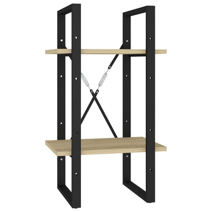 Boekenkast Met 2 Schappen Spaanplaat Sonoma Eiken 40 x 30 x 70 cm Bewerkt hout