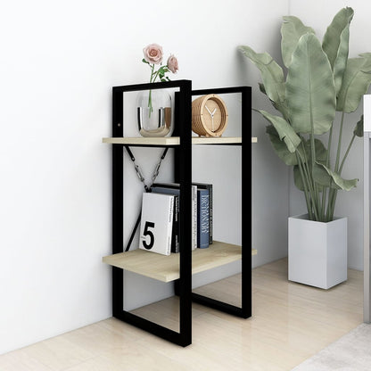 Boekenkast Met 2 Schappen Spaanplaat Sonoma Eiken 40 x 30 x 70 cm Bewerkt hout