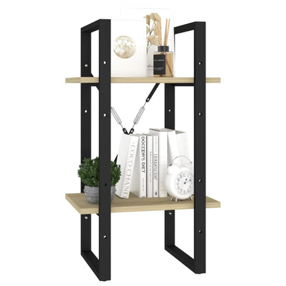 Boekenkast Met 2 Schappen Spaanplaat Sonoma Eiken 40 x 30 x 70 cm Bewerkt hout