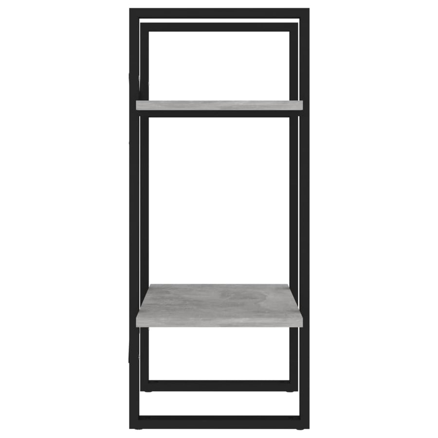Boekenkast Met 2 Schappen Spaanplaat Betongrijs 40 x 30 x 70 cm Bewerkt hout
