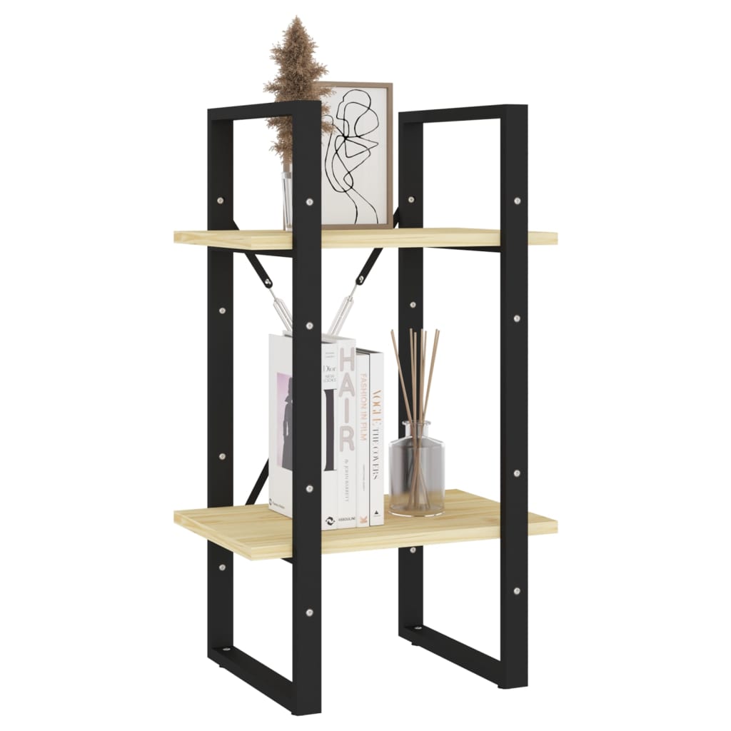 Boekenkast Met 2 Schappen Massief Grenen Naturel 40 x 30 x 70 cm Hout