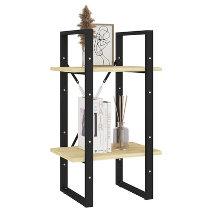Boekenkast Met 2 Schappen Massief Grenen Naturel 40 x 30 x 70 cm Hout