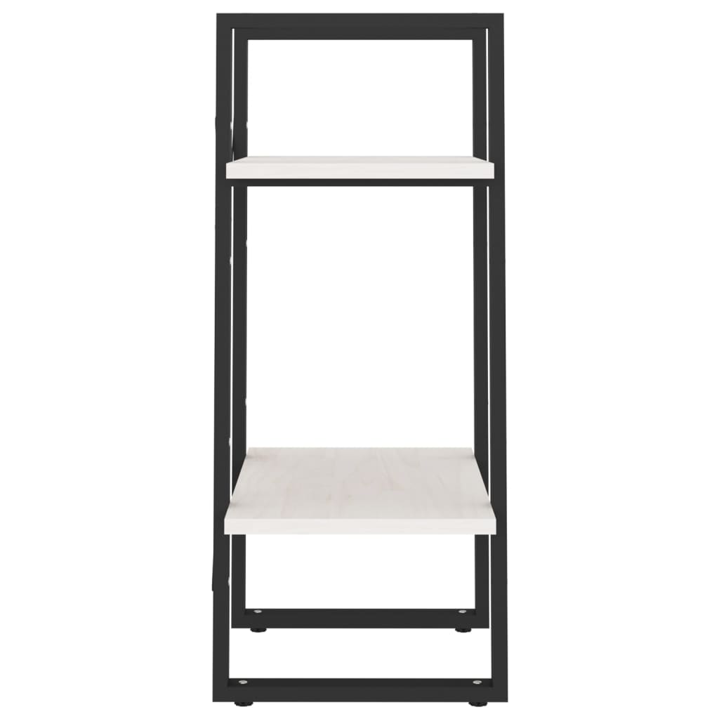 Boekenkast Met 2 Schappen Massief Grenen Wit 40 x 30 x 70 cm Hout