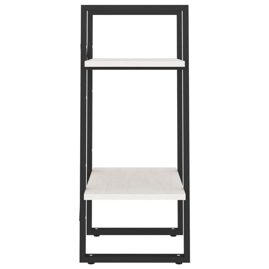 Boekenkast Met 2 Schappen Massief Grenen Wit 40 x 30 x 70 cm Hout