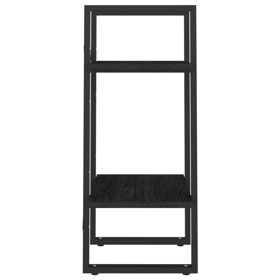Boekenkast Met 2 Schappen Massief Grenen Zwart 40 x 30 x 70 cm Hout