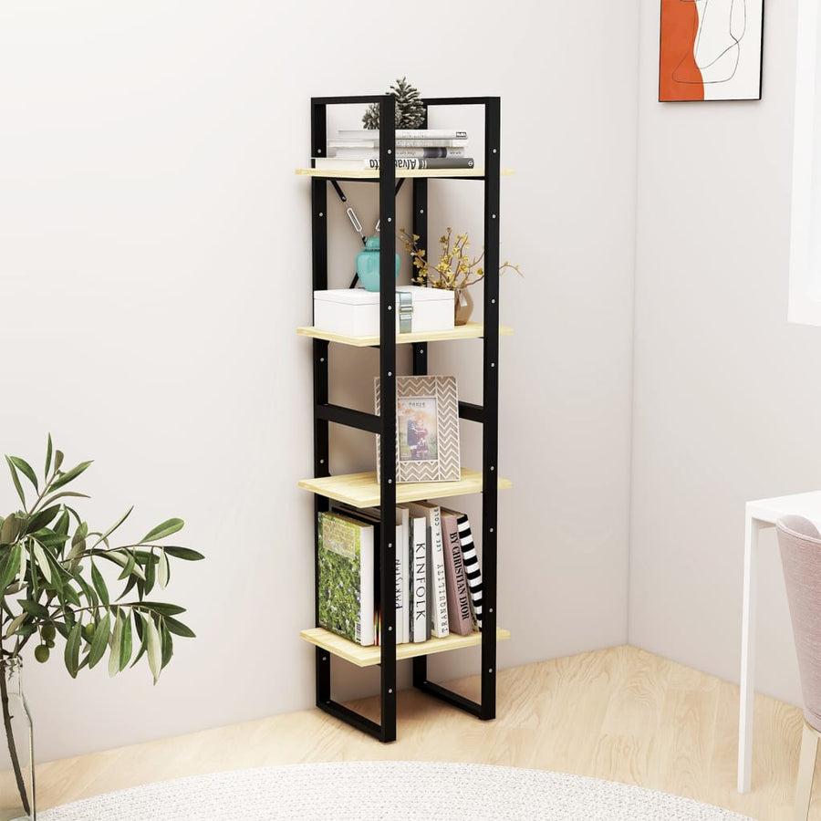 Boekenkast Met 4 Schappen Massief Grenen Naturel 40 x 30 x 140 cm Hout