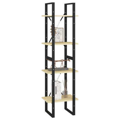 Boekenkast Met 4 Schappen Massief Grenen Naturel 40 x 30 x 140 cm Hout