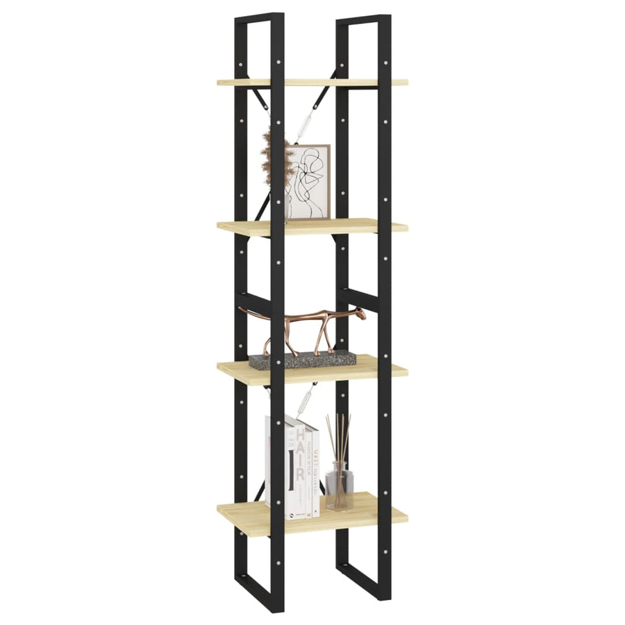Boekenkast Met 4 Schappen Massief Grenen Naturel 40 x 30 x 140 cm Hout
