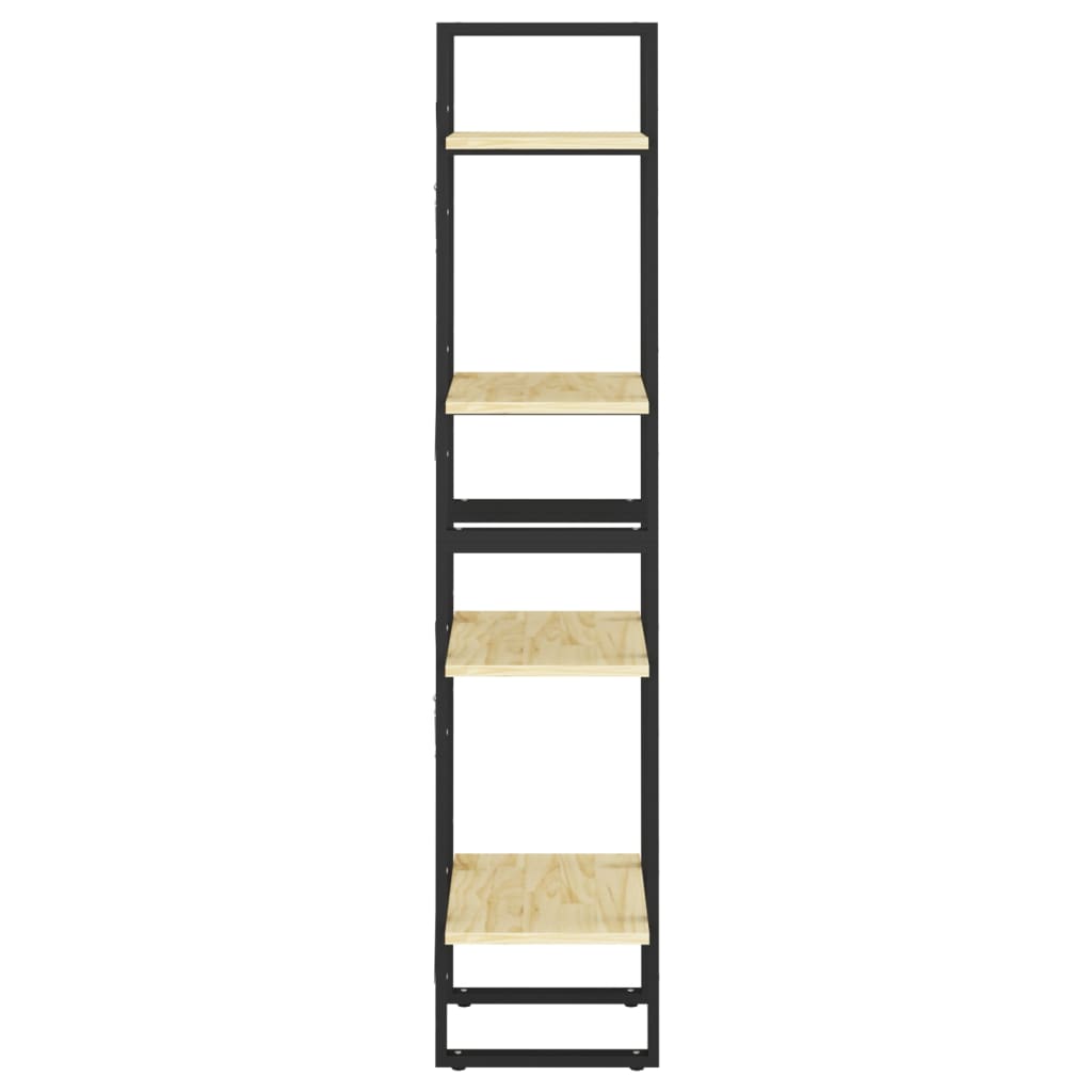 Boekenkast Met 4 Schappen Massief Grenen Naturel 40 x 30 x 140 cm Hout