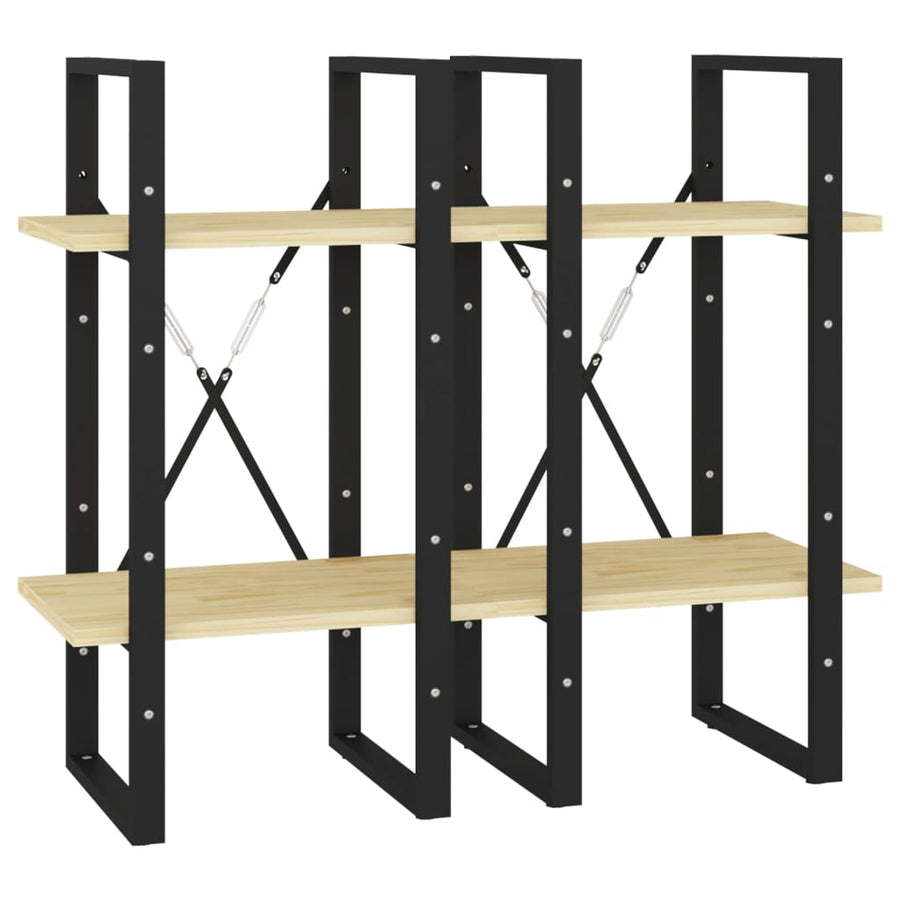 Boekenkast Met 4 Schappen Massief Grenen Naturel 40 x 30 x 140 cm Hout