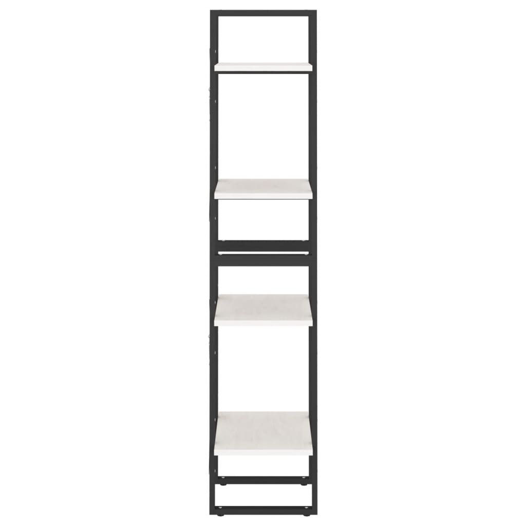 Boekenkast Met 4 Schappen Massief Grenen Wit 40 x 30 x 140 cm Hout