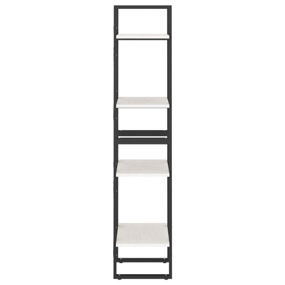 Boekenkast Met 4 Schappen Massief Grenen Wit 40 x 30 x 140 cm Hout