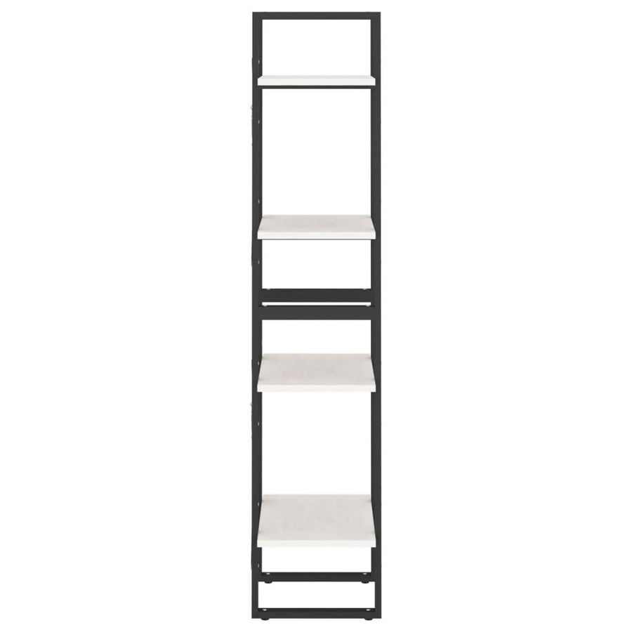 Boekenkast Met 4 Schappen Massief Grenen Wit 40 x 30 x 140 cm Hout