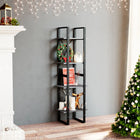 Boekenkast 40x30x140 cm massief grenenhout grijs