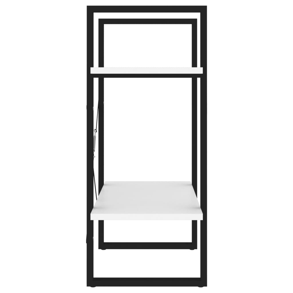 Boekenkast met 2 schappen 60x30x70 cm spaanplaat wit 60 x 30 x 70 cm Bewerkt hout