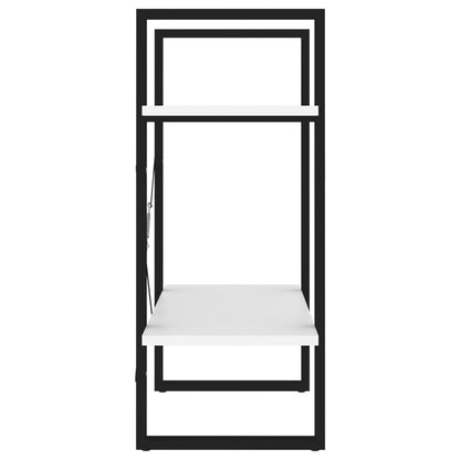 Boekenkast met 2 schappen 60x30x70 cm spaanplaat wit 60 x 30 x 70 cm Bewerkt hout