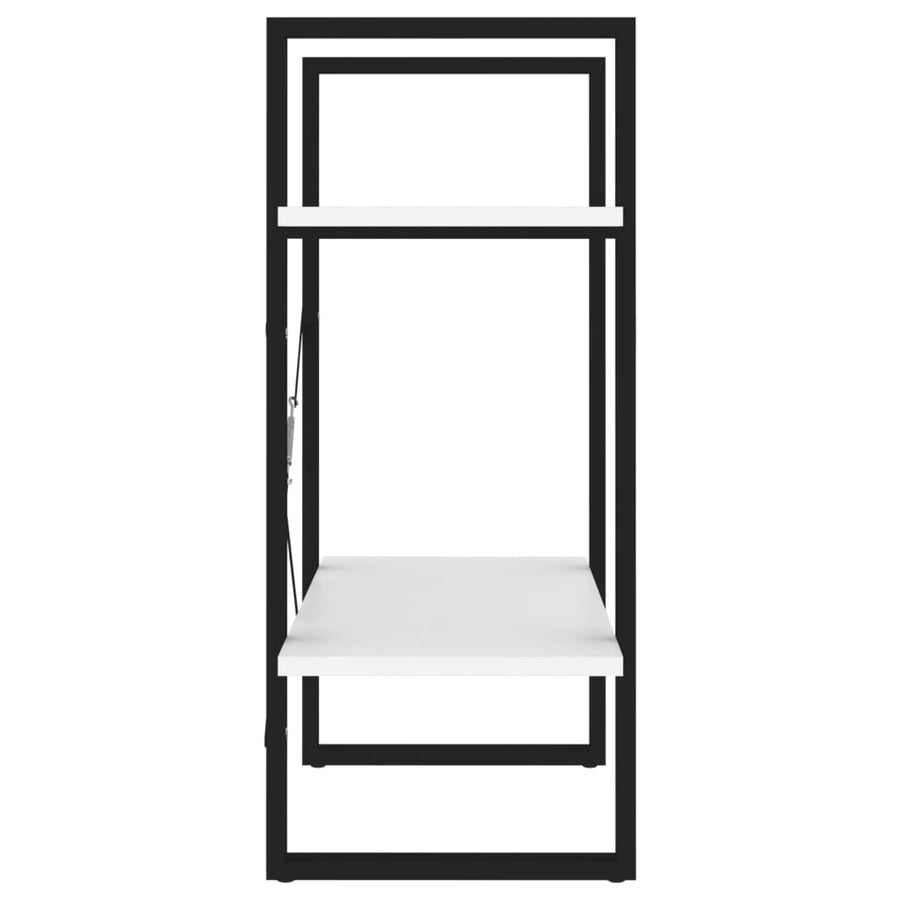 Boekenkast met 2 schappen 60x30x70 cm spaanplaat wit 60 x 30 x 70 cm Bewerkt hout