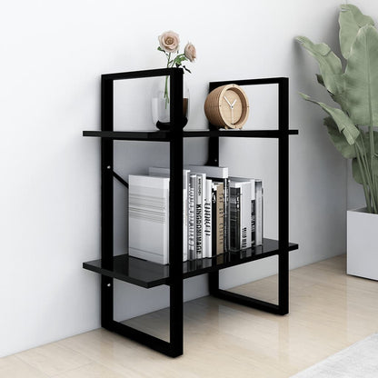 Boekenkast Met 2 Schappen 60X30X Zwart 70 cm