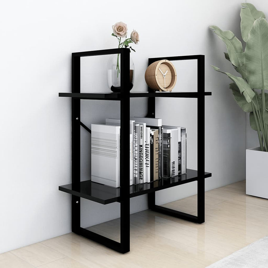 Boekenkast Met 2 Schappen 60X30X Zwart 70 cm