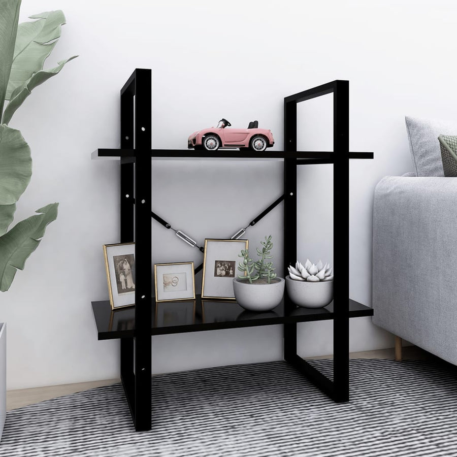 Boekenkast Met 2 Schappen 60X30X Zwart 70 cm
