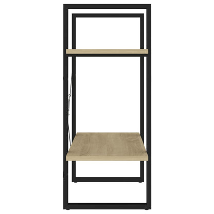 Boekenkast met 2 schappen 60x30x70 cm bewerkt hout sonoma eiken