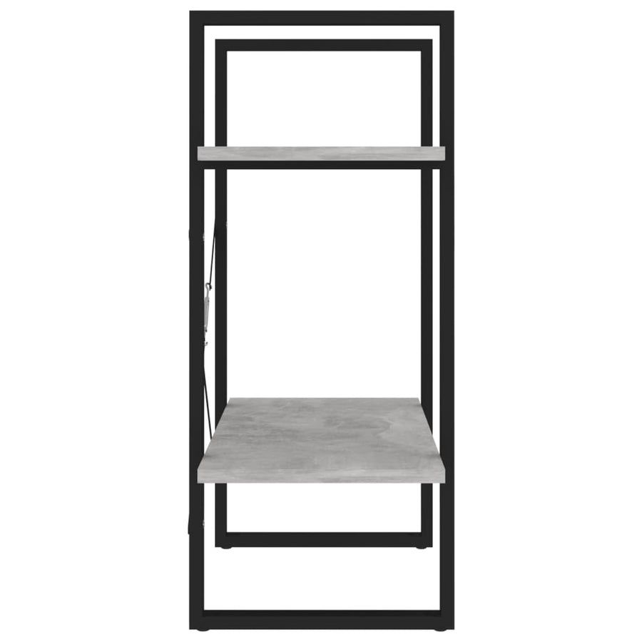 Boekenkast Met 2 Schappen Spaanplaat Betongrijs 60 x 30 x 70 cm Bewerkt hout