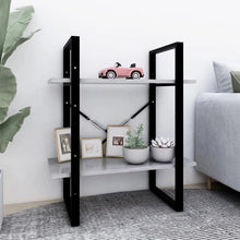 Boekenkast Met 2 Schappen Spaanplaat Betongrijs 60 x 30 x 70 cm Bewerkt hout