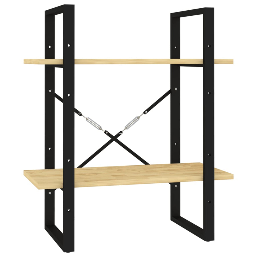 Boekenkast Met 2 Schappen Massief Grenen Naturel 60 x 30 x 70 cm Hout