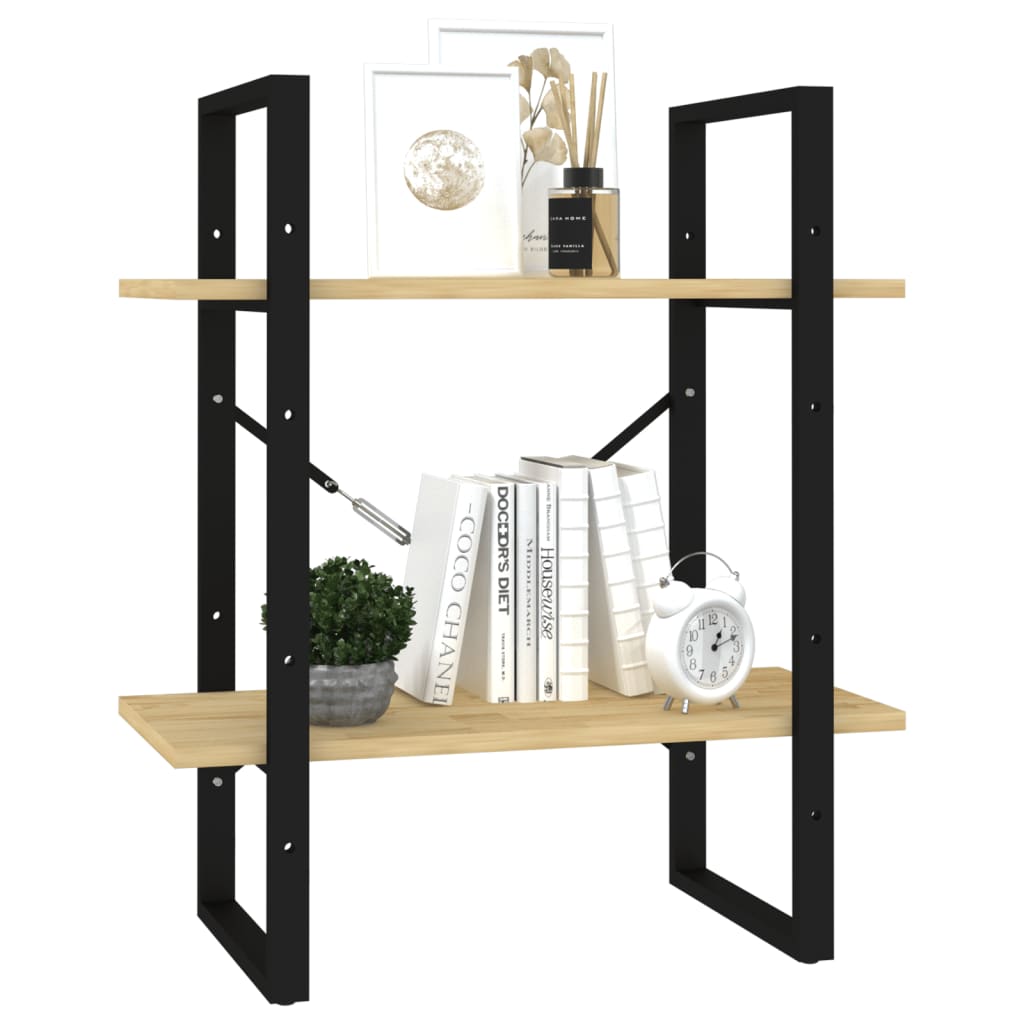 Boekenkast Met 2 Schappen Massief Grenen Naturel 60 x 30 x 70 cm Hout