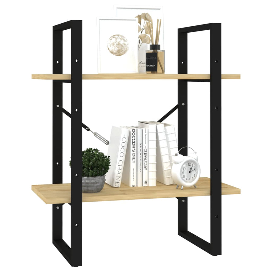 Boekenkast Met 2 Schappen Massief Grenen Naturel 60 x 30 x 70 cm Hout