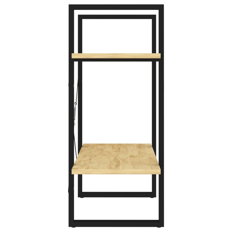 Boekenkast Met 2 Schappen Massief Grenen Naturel 60 x 30 x 70 cm Hout