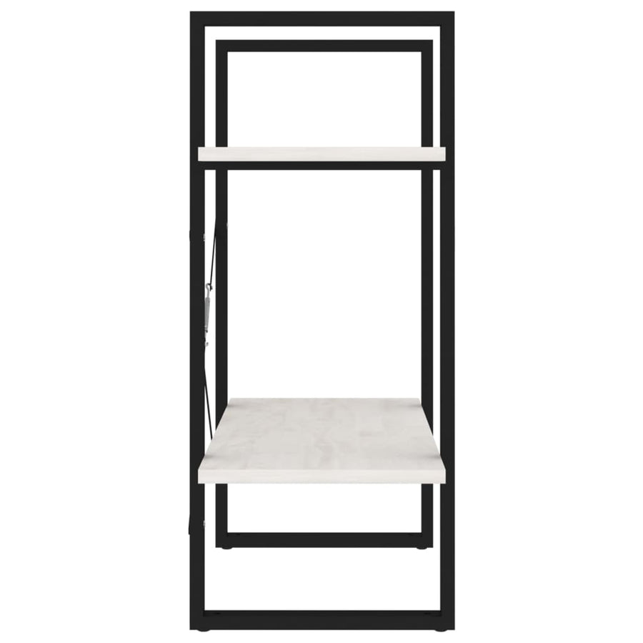 Boekenkast met 2 schappen 40x30x70 cm massief grenenhout wit 60 x 30 x 70 cm Hout