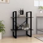 Boekenkast 60x30x70 cm massief grenenhout grijs