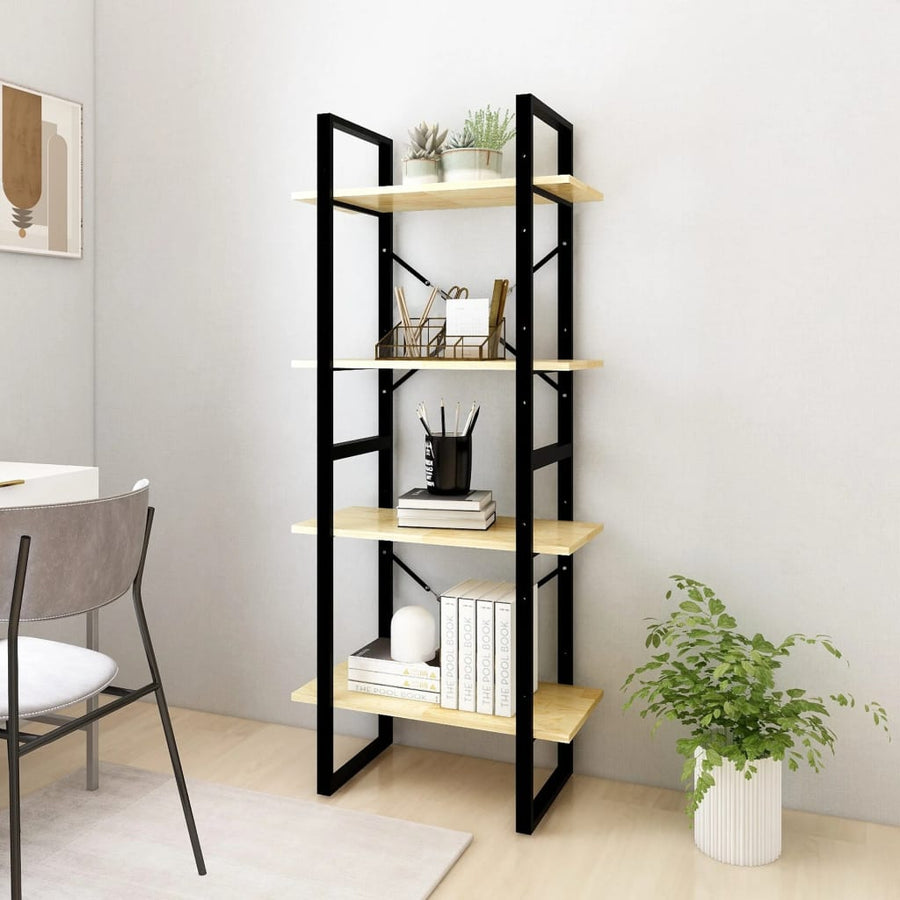 Boekenkast Met 4 Schappen Massief Grenen Naturel 60 x 30 x 140 cm Hout
