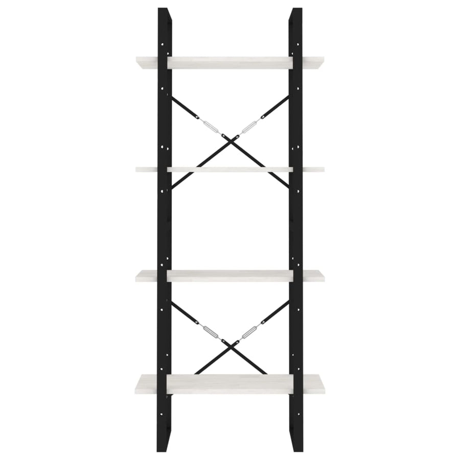 Boekenkast met 4 schappen 60x30x140 cm massief grenenhout wit 60 x 30 x 140 cm Hout