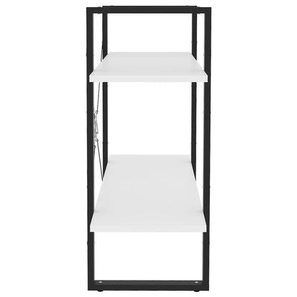 Boekenkast Met 2 Schappen Spaanplaat Wit 80 x 30 x 70 cm Bewerkt hout