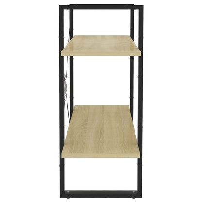 Boekenkast Met 2 Schappen Spaanplaat Sonoma Eiken 80 x 30 x 70 cm Bewerkt hout