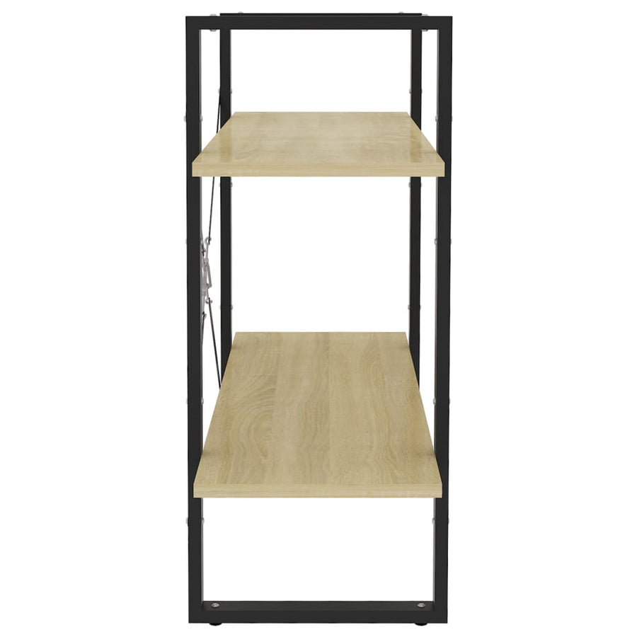 Boekenkast Met 2 Schappen Spaanplaat Sonoma Eiken 80 x 30 x 70 cm Bewerkt hout