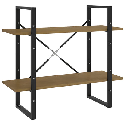 Boekenkast Met 2 Schappen Massief Grenen Natuurlijk Grenenhout 80 x 30 x 70 cm
