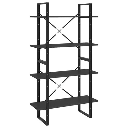 Boekenkast Met 4 Schappen Spaanplaat Grijs 80 x 30 x 140 cm Bewerkt hout