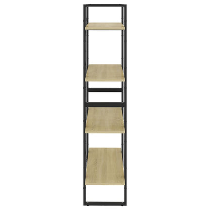 Boekenkast Met 4 Schappen Spaanplaat Sonoma Eiken 80 x 30 x 140 cm Bewerkt hout