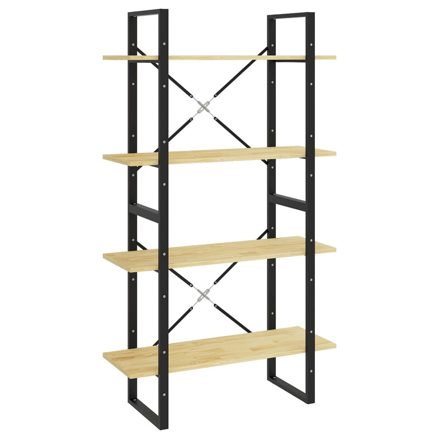 Boekenkast Met 4 Schappen Massief Grenen Naturel 80 x 30 x 140 cm Hout