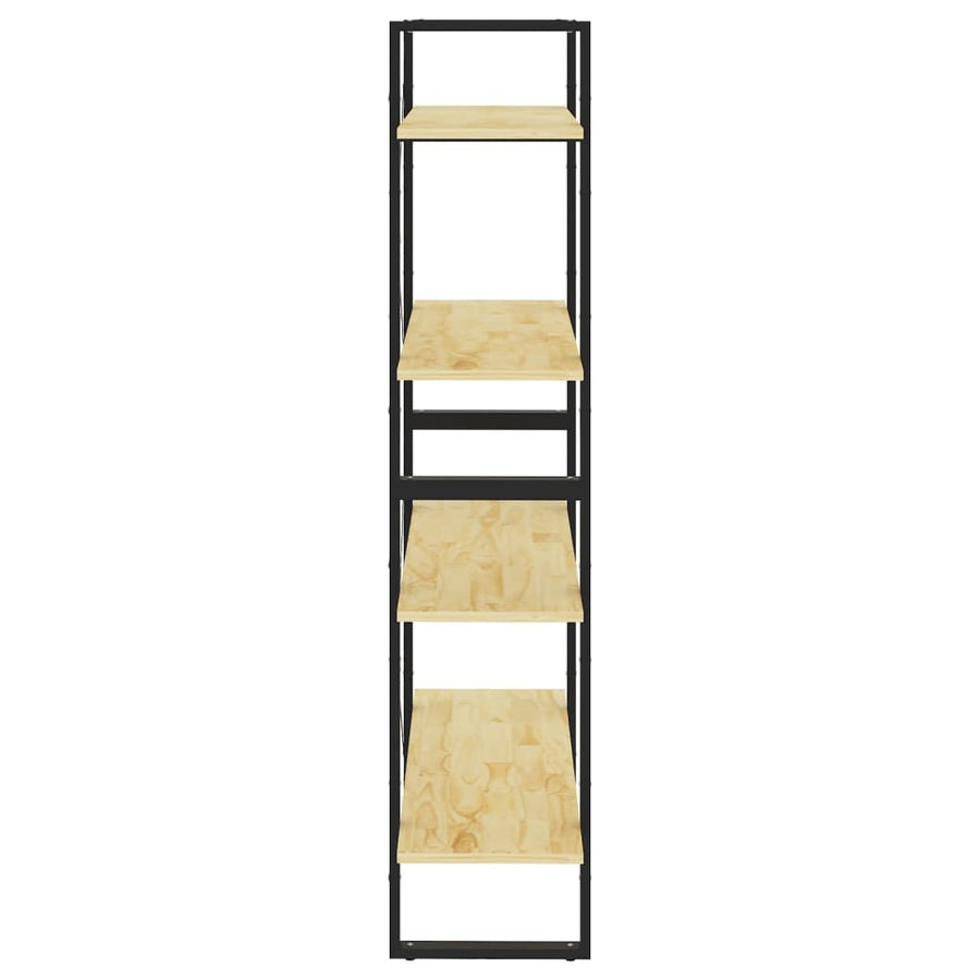 Boekenkast Met 4 Schappen Massief Grenen Naturel 80 x 30 x 140 cm Hout
