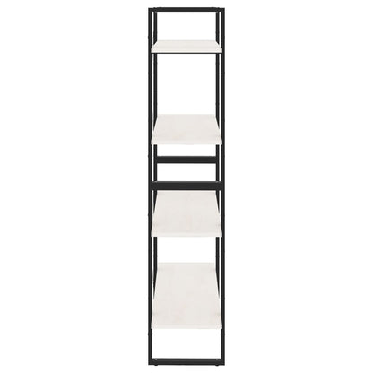 Boekenkast Met 4 Schappen Massief Grenen Wit 80 x 30 x 140 cm Hout