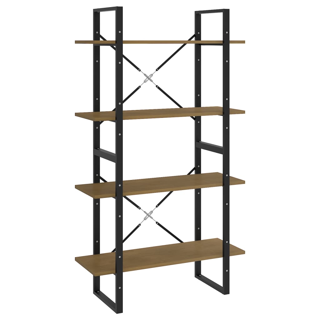 Boekenkast Met 4 Schappen Massief Grenen Natuurlijk Grenenhout 80 x 30 x 140 cm