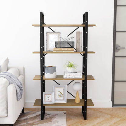 Boekenkast Met 4 Schappen Massief Grenen Natuurlijk Grenenhout 80 x 30 x 140 cm