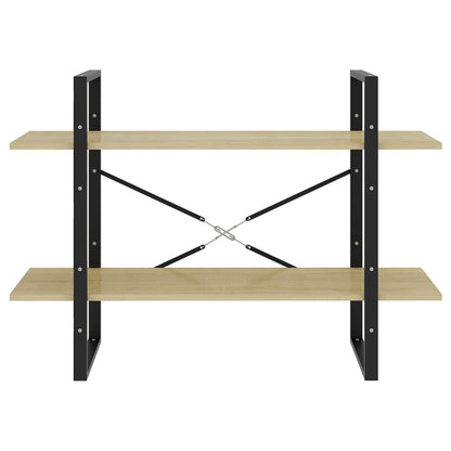 Boekenkast Met 2 Schappen Spaanplaat Sonoma Eiken 100 x 30 x 70 cm Bewerkt hout
