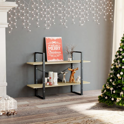 Boekenkast Met 2 Schappen Spaanplaat Sonoma Eiken 100 x 30 x 70 cm Bewerkt hout