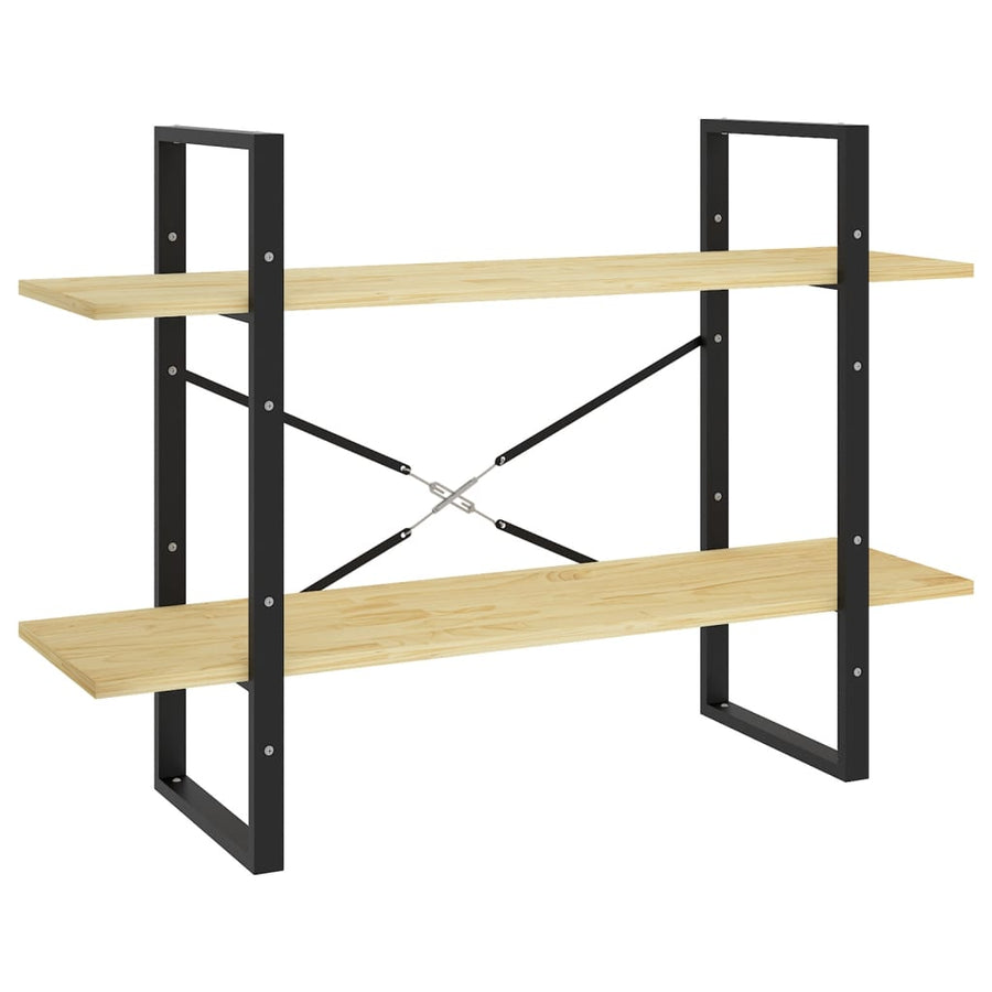 Boekenkast met 2 schappen 100x30x70 cm massief grenenhout 100 x 30 x 70 cm Hout